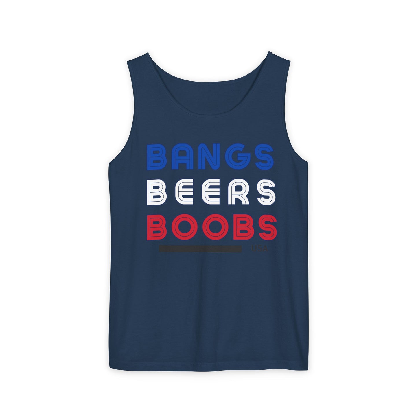 Bangs, Beers, Boobs Tank Top